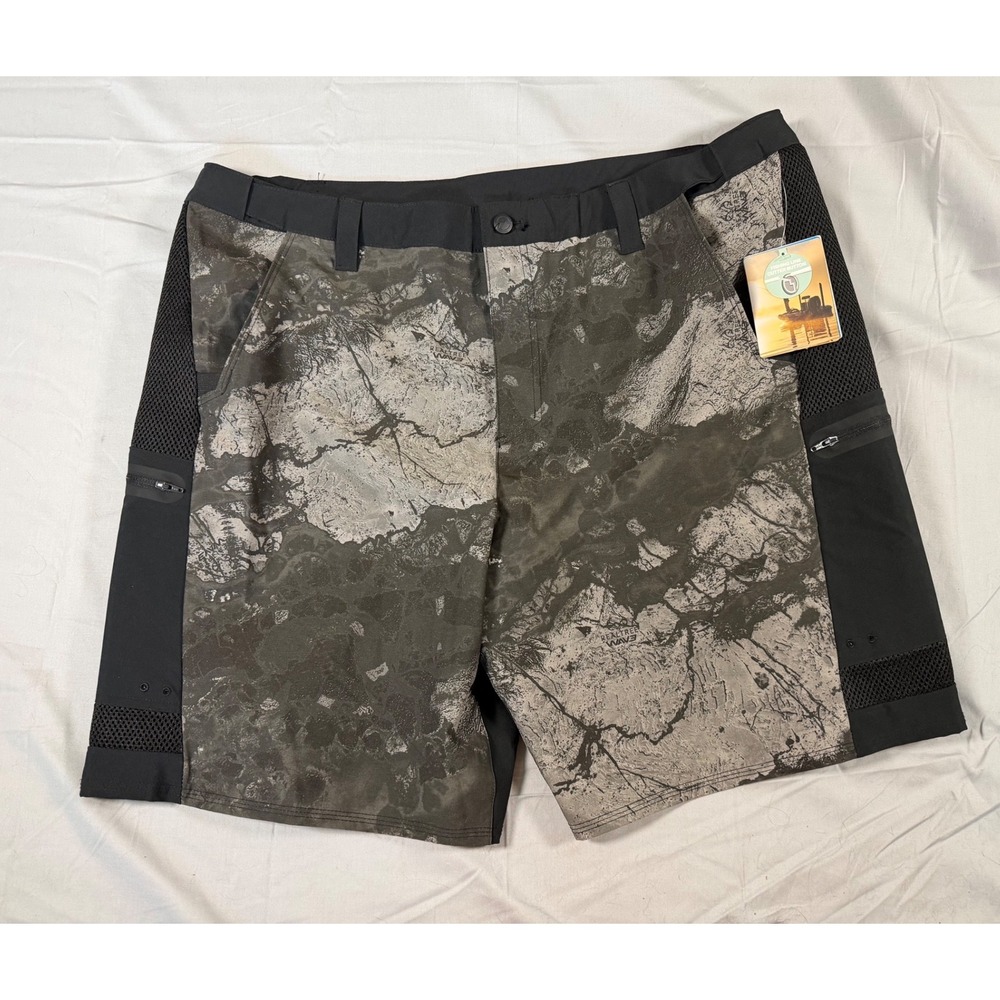 Magellan Outdoors Pro Angler Shorts Mens 2XL Realtree Wave Camo Fishing New